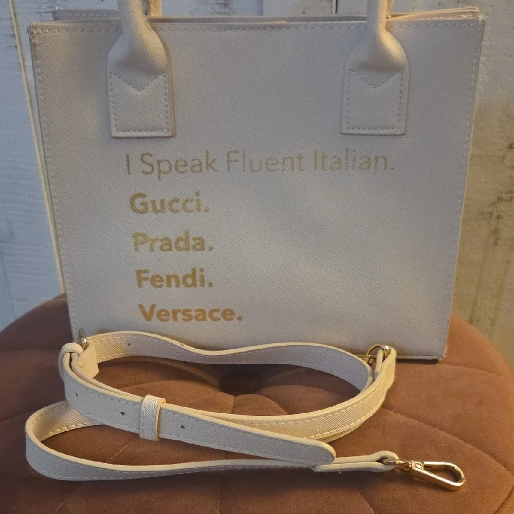 Chic Cream Designer Tote Bag - Picture 5 of 6